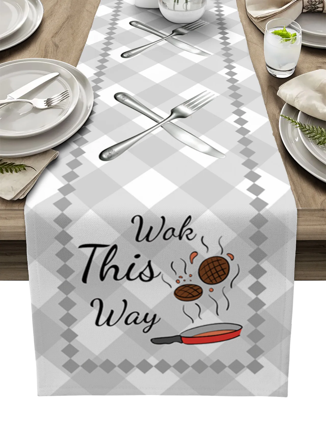

Кухонная скатерть в клетку, настольная дорожка для гостиной, кухни, домашняя скатерть, модная подстилка для улицы вечерние ринки, свадьбы