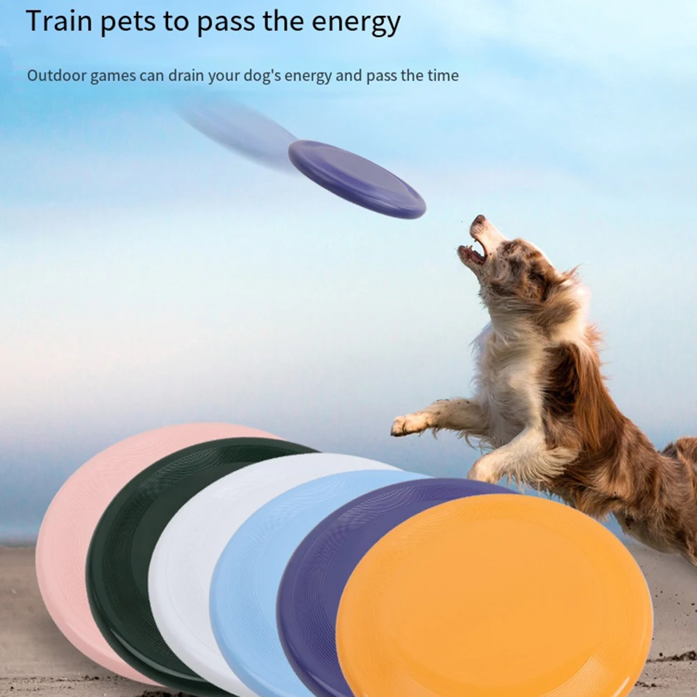 

Silicone Dog Flying Discs Toy Sport Float Bite Disk For Dogs Puppy Throwing Plate Interactive Training Outdoor Feed Pet Supplies