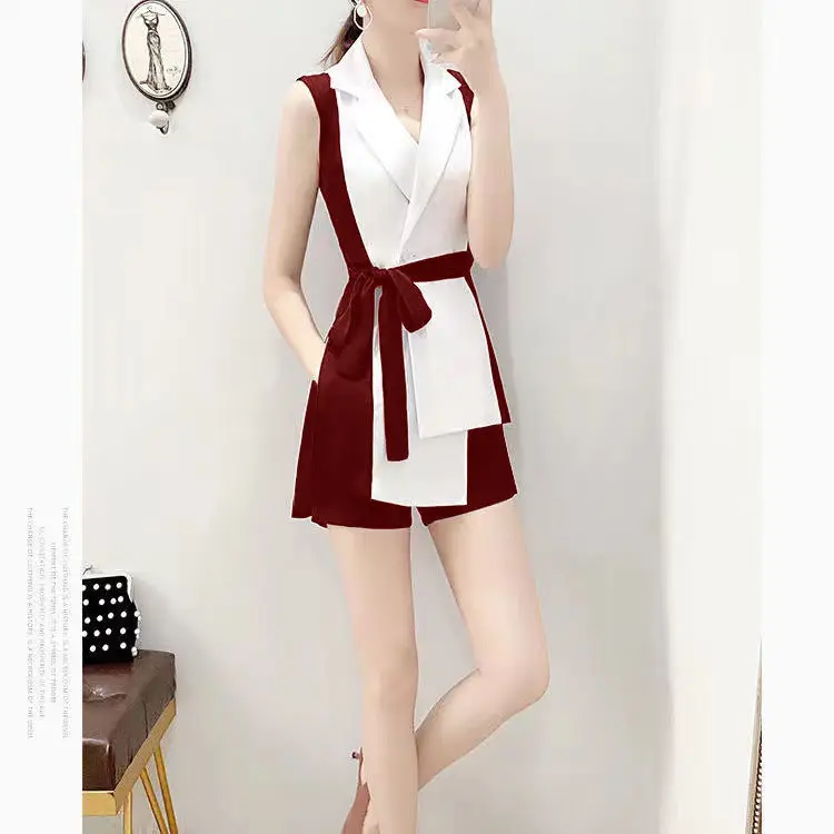 Western-style Suit Female 2023 Summer New Korean Version of The Fashionable Two-piece Suit Shorts Temperament