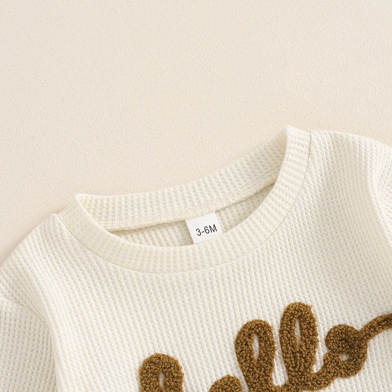 Свитшот с длинным рукавом и вышивкой на осень/весну