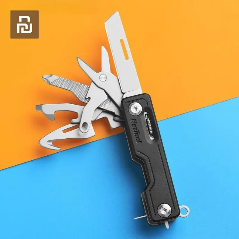 

Многофункциональный разборный нож Youpin Nextool 10 в 1, ножницы, отвертка, складной инструмент для фруктов в лагере, клипса для выживания на природ...