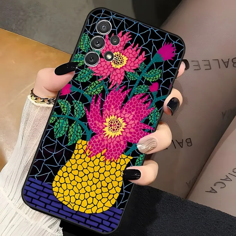 Художественный чехол KUSAMA для телефона Samsung Galaxy A13 A02 A52 A22 A53 A73 A71 A54 A34 задняя крышка