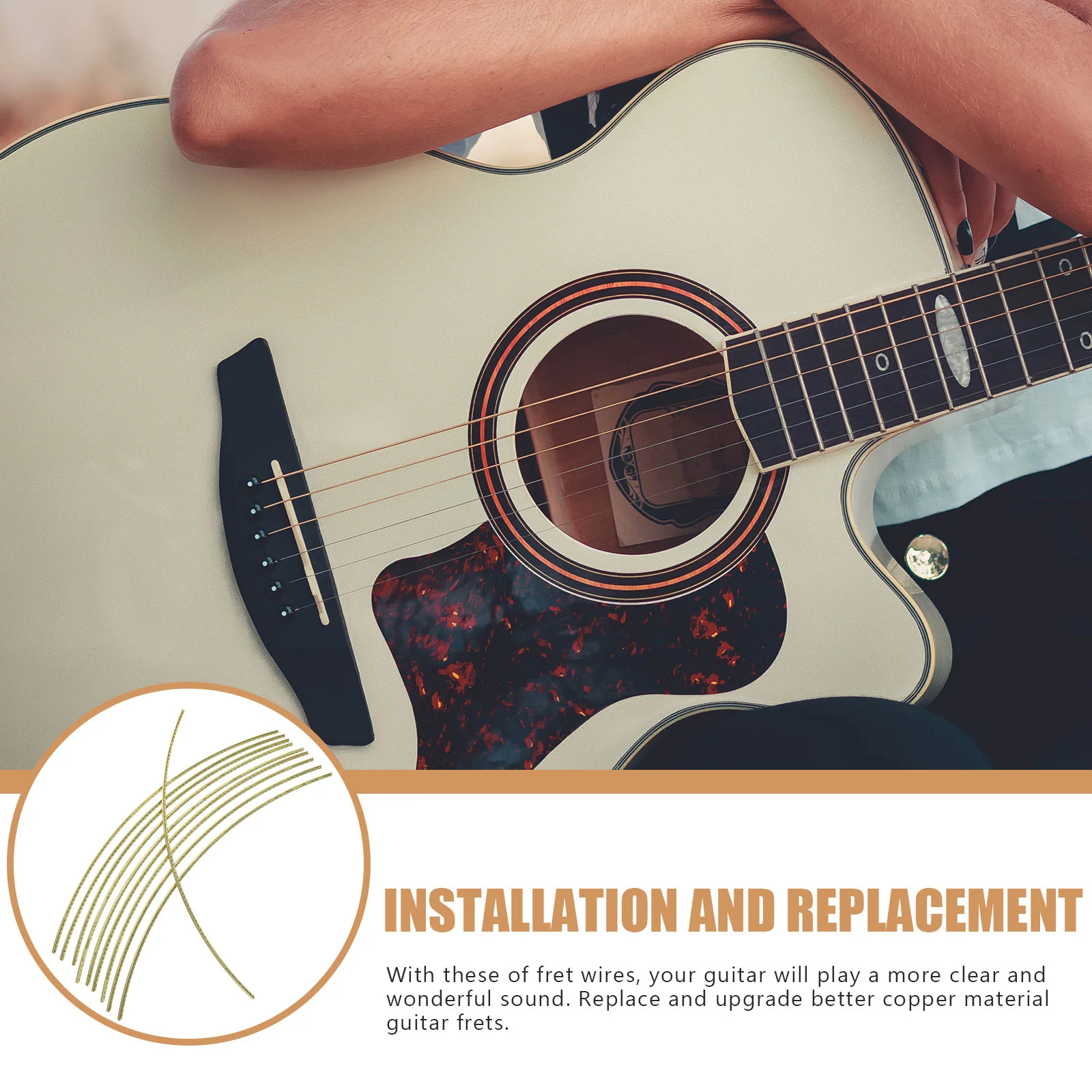 

Guitar Fret Wire Replacement Brass Wires Accessories Classical Electric Fretboard Tools