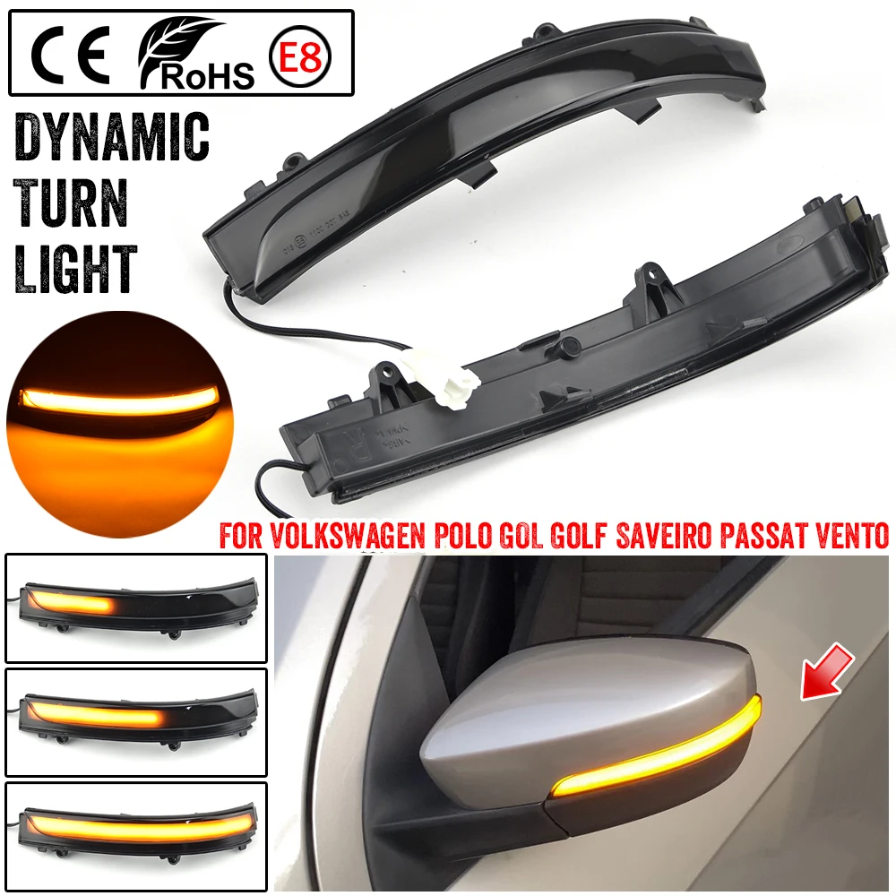 

Dynamic Turn Signal Light For VW Jetta 6 GLI Hybrid Vento Passat B7 Scirocco EOS Fusca Beetle Rearview Mirror Indicator Blinker