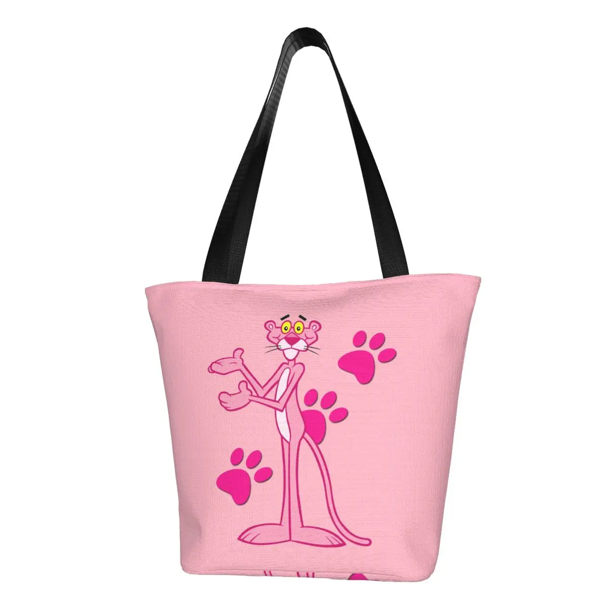 Pink Panther Polyester outdoor girl handbag, woman shopping bag, shoulder bag, canvas bag, gift bag