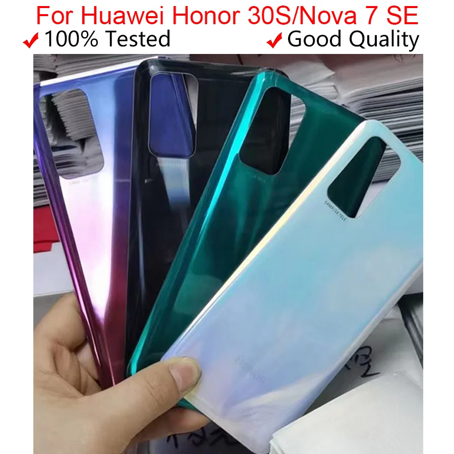 

Крышка батарейного отсека для Huawei Honor 30, задняя крышка для Nova 7, Nova 7, SE, задняя крышка корпуса для Huawei honor 30s, Крышка батарейного отсека
