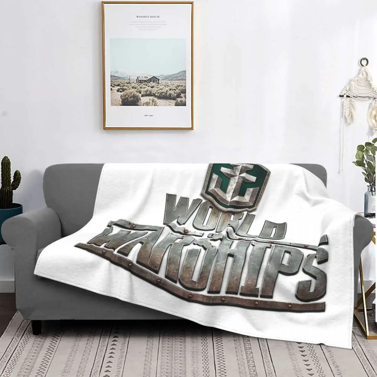 

Manta con Logo de World Of Warships, colcha a cuadros para cama, sofá cama, toalla de playa, manta con capucha, colchas para cam
