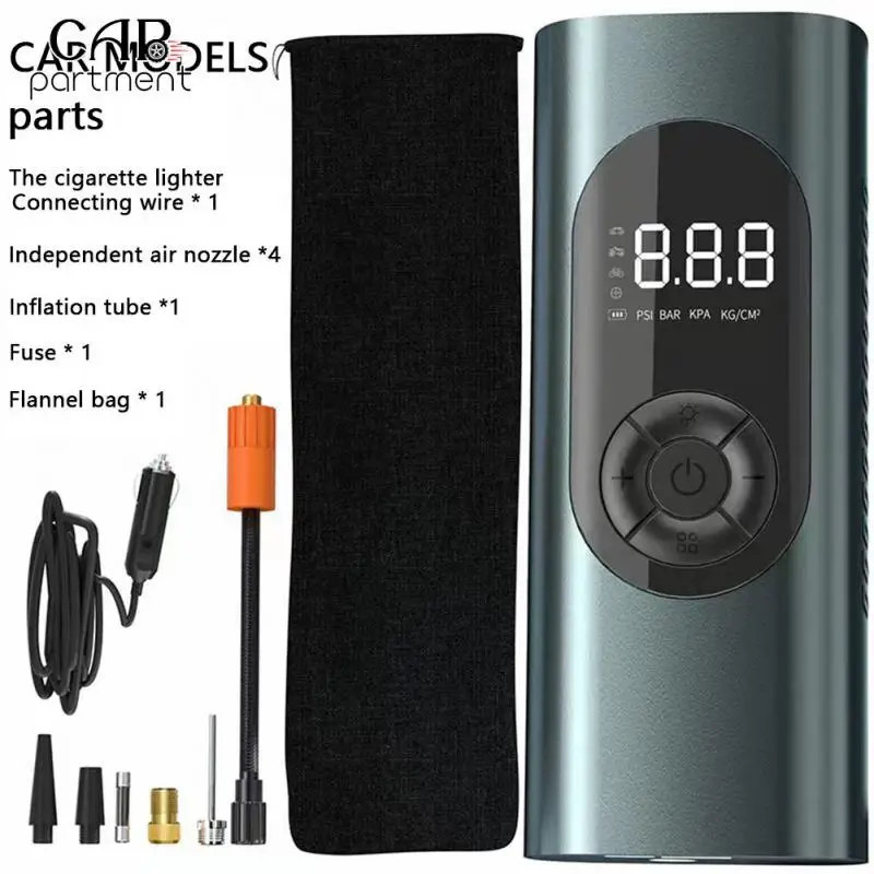 

With Digital Display Air Compressor Portable Electric Motorcycle Pump Air Compressor Electric 2000mah With Led Lighting Air Pump