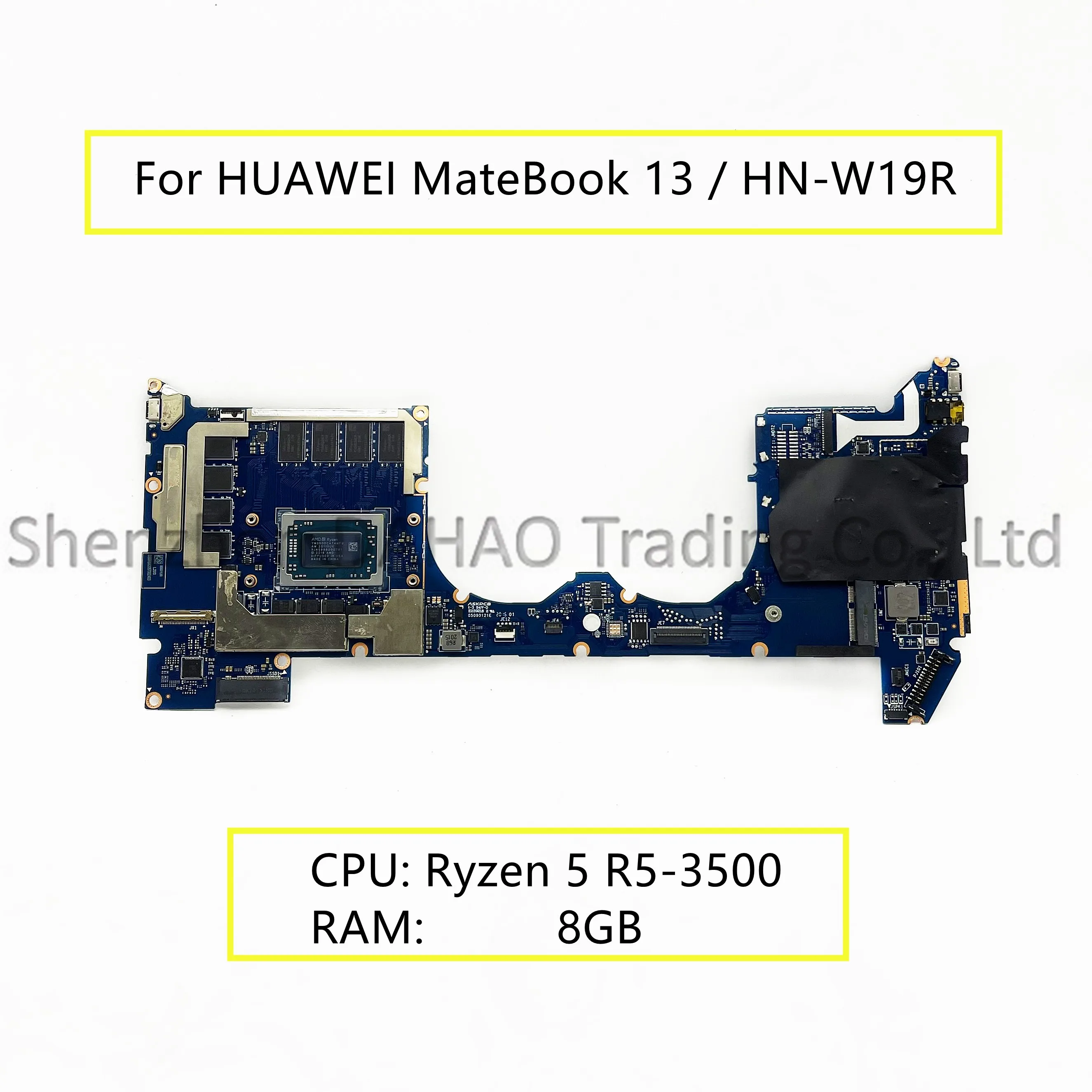 

Материнская плата для ноутбука HUAWEI MateBook 13 HN-W19R с процессором Ryzen 5 R5-3500 8 Гб памяти 100% полностью протестирована