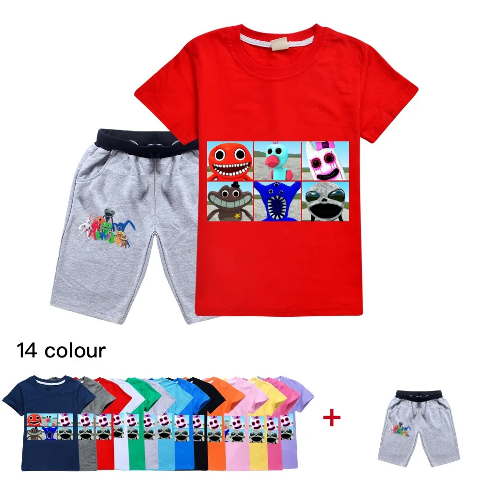 

Garden of Banban Clothing Sets T Shirt+Shorts Pants Suits Cartoon 3D Printed Baby Short Sleeves Tops Tee 2pcs Boys Girls Suit