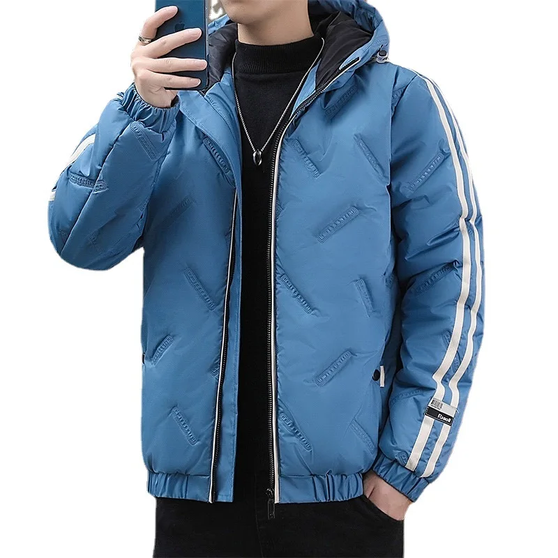 2022 Autumn And Winter New Solid Color Men's Oversized Parka Thickened And Velvet Parka Warm Jacket Cotton Down Jacket Man Coat