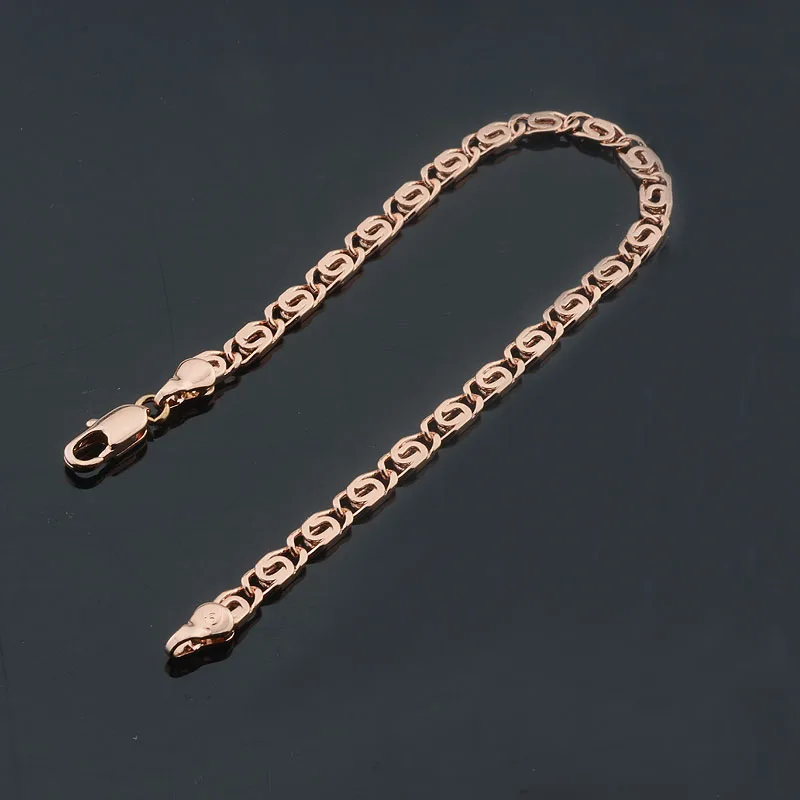 Женский браслет-цепочка из нержавеющей стали 4 мм цвета в ассортименте