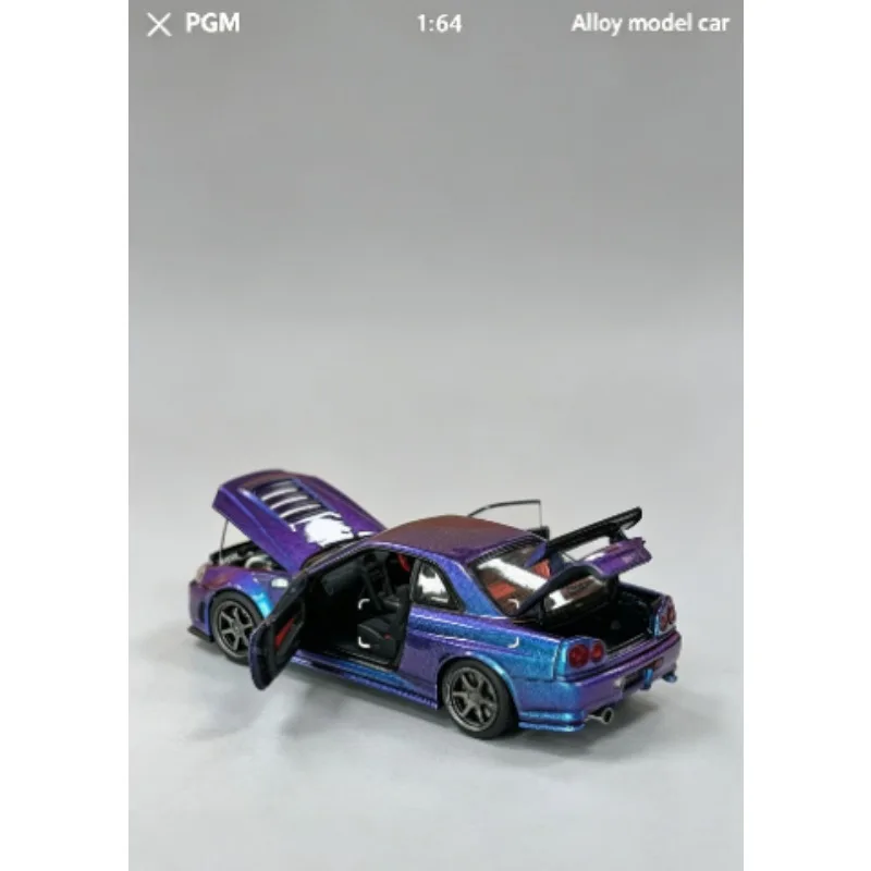 Фото Коллекционная модель HEC Beidian Limited Edition PGM1: Nissan GTR R34 Chameleon (64-дневная серия), украшение из сплава, игрушка для мальчиков №5