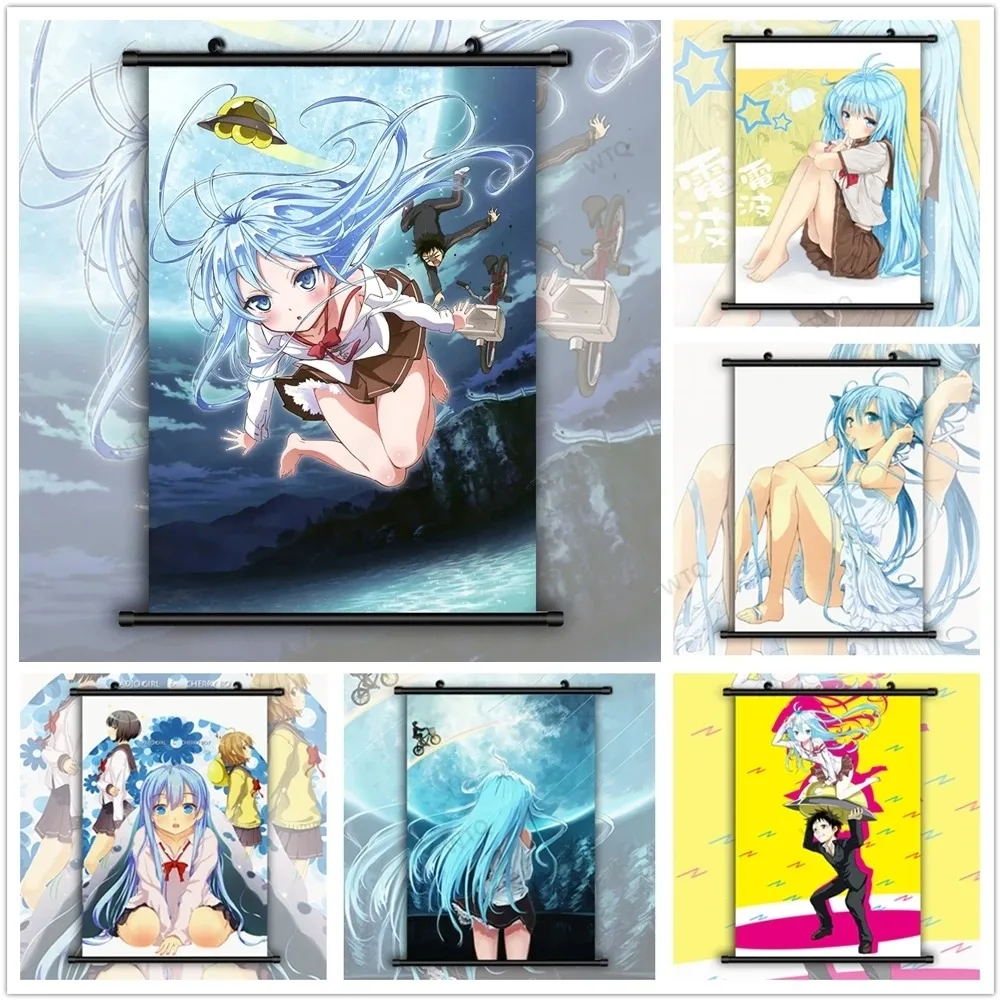 WTQ Аниме Denpa-Donna-oto-Towa-Erio Печать На Холсте-настенный Художественный Декор