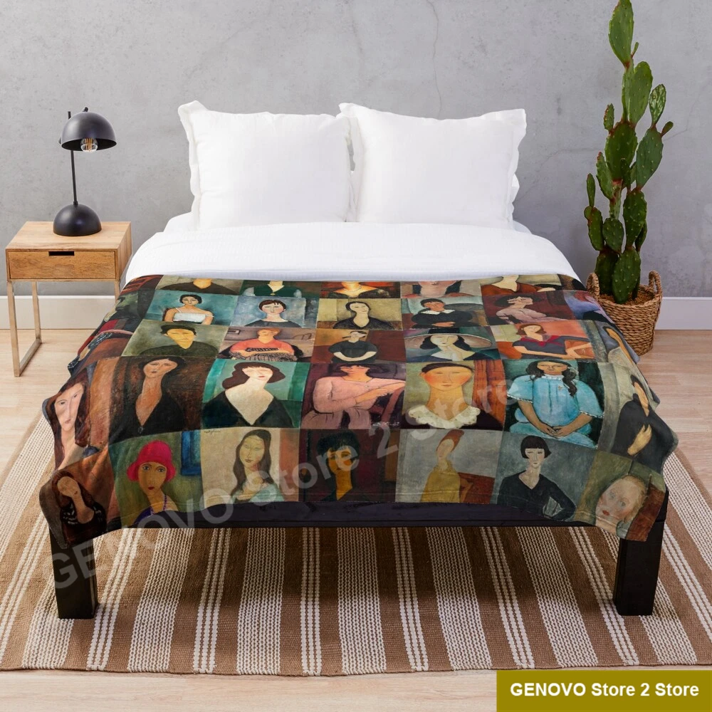 

Плед Amadeo Modigliani, плюшевое покрывало для кровати, дивана, мягкое теплое Флисовое одеяло из шерпы, для детей, мальчиков, девочек, для взрослых, п...