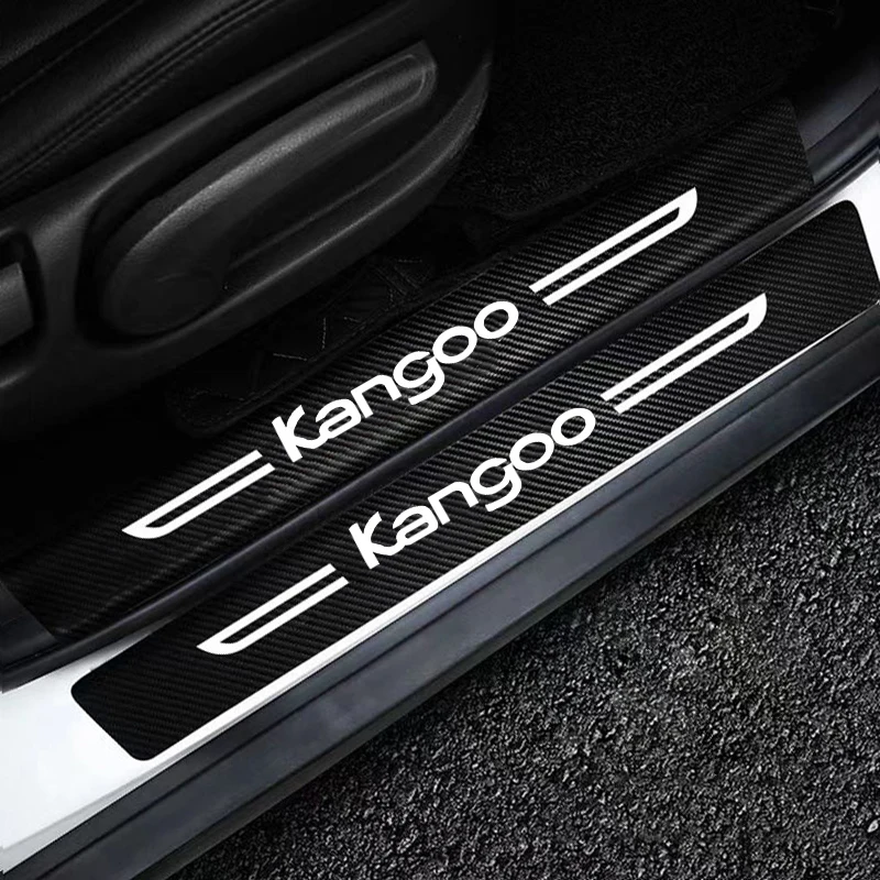 Защитная Накладка на порог двери автомобиля для Renault Kangoo значок из углеродного