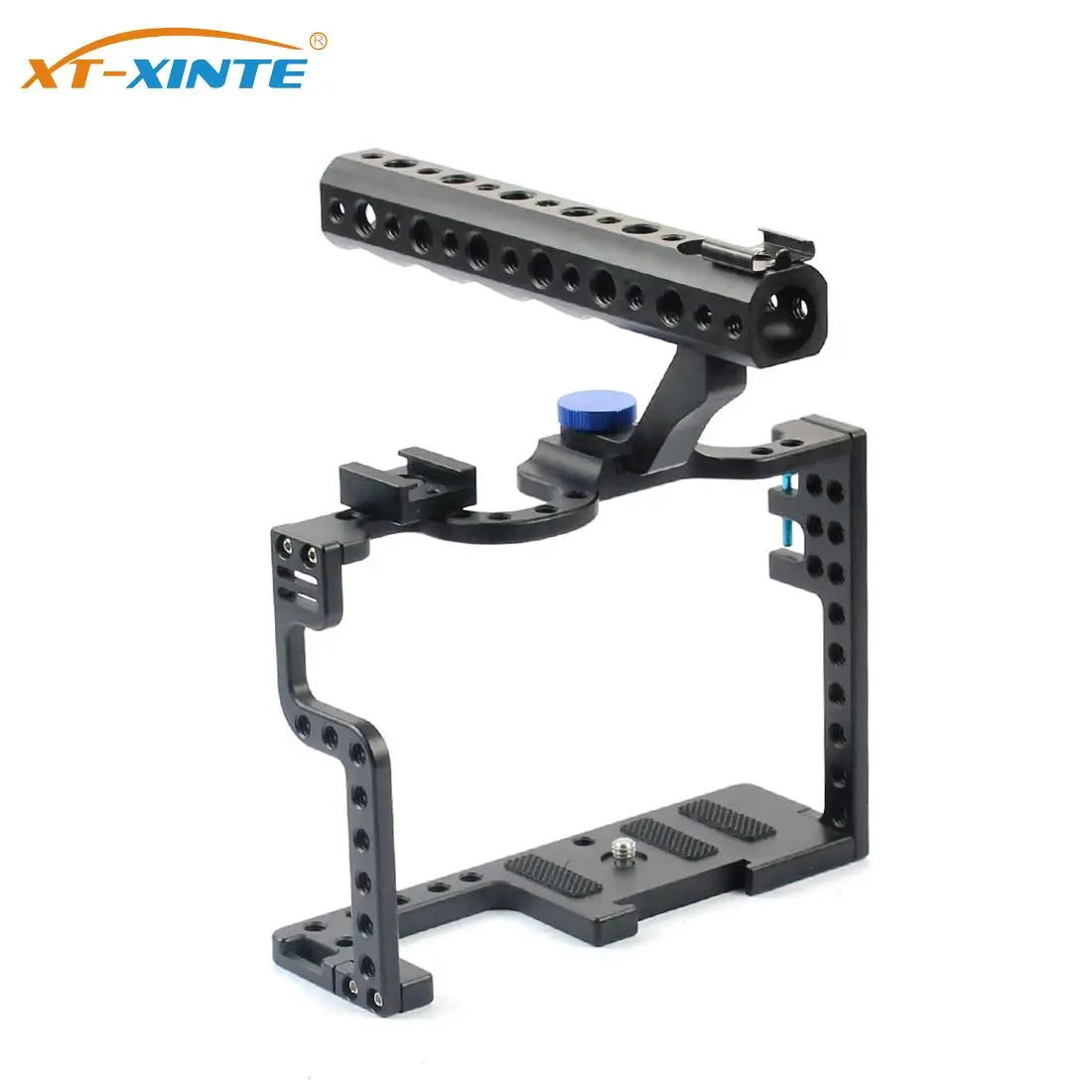 

XT-XINTE Camera Cage Protection Case Mount with Top Handle Grip for Panasonic Lumix GH5 DSLR Camera Photo Studio Kit Accessory