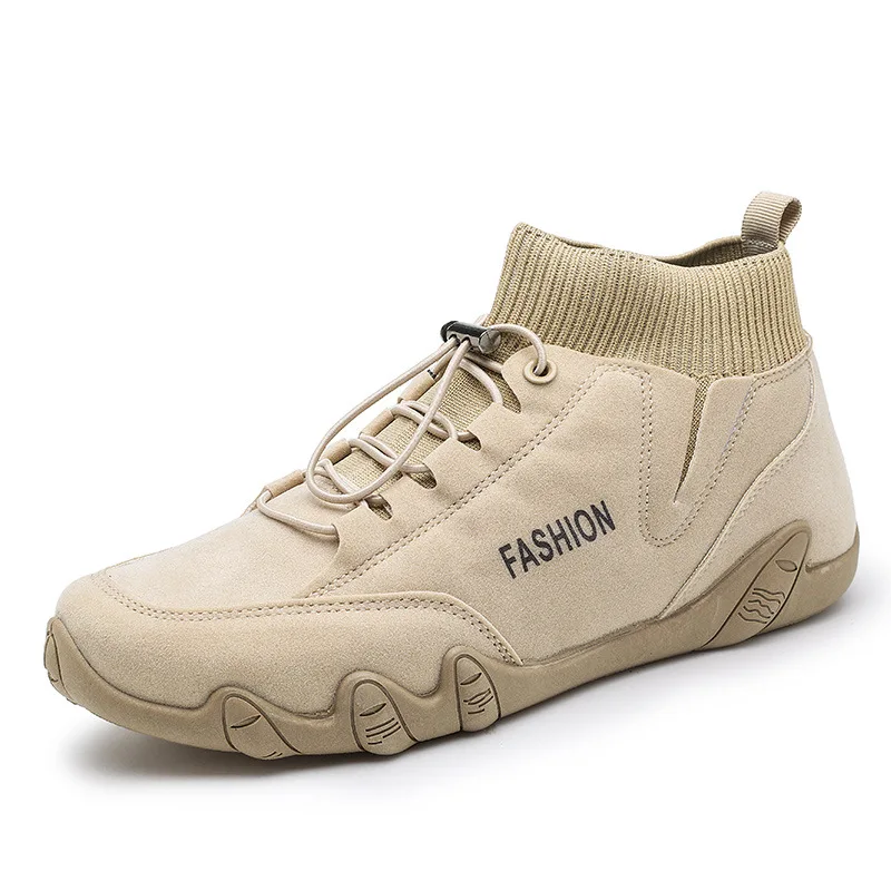 

Высокие повседневные мужские туфли с пятью пальцами, новая осенне-зимняя обувь для доски, Корейская версия трендовых походных туфель для ул...