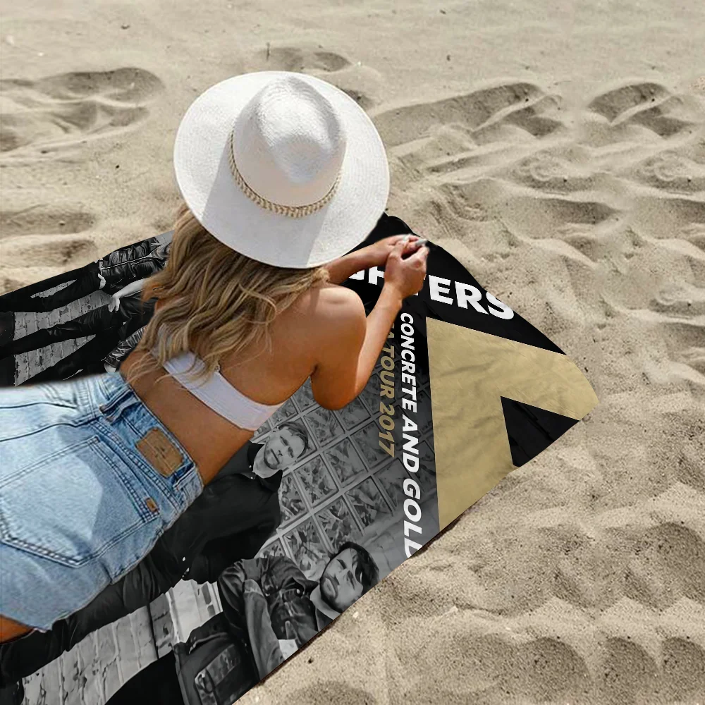 Foo Fighters Band Пляжное полотенце Красочные банные полотенца для девочек из