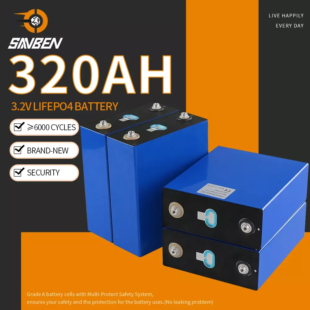 

3.2V 320AH 310Ah Lifepo4 Battery LFP Cells Grade A 12V 24V 48V Rechargeable Battery Pack Deep Cycles With Busbars for Golf Cart