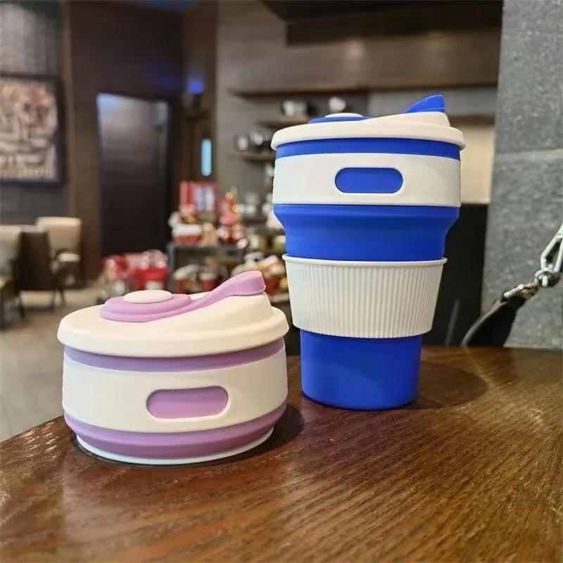 

Silicone Cup Outdoor Portable Folding Water Cup 350ml High Temperature Telescopic Folding Cup Coffee Cup