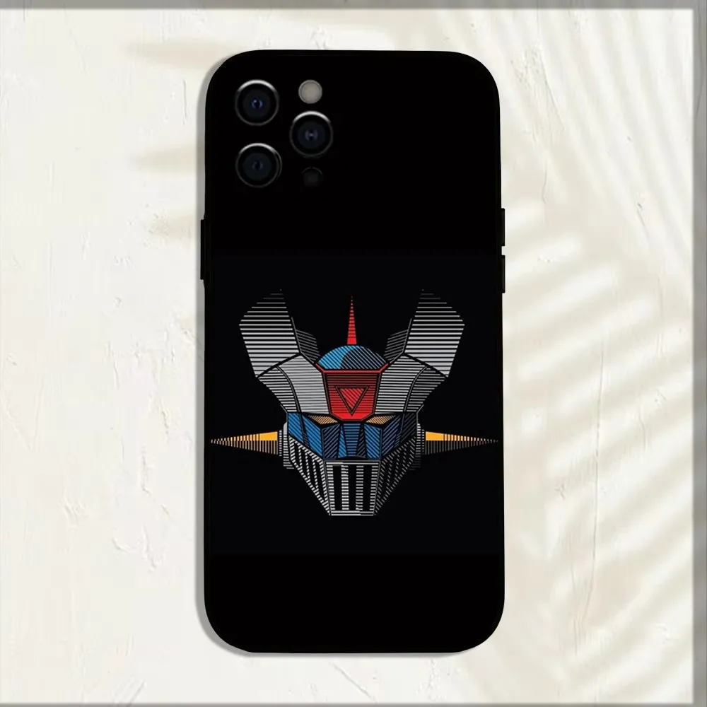 Чехол для телефона с аниме роботом G-Goldorak iPhone 16 15 14 13 12 11 Pro X XS Max XR Plus мягкий черный