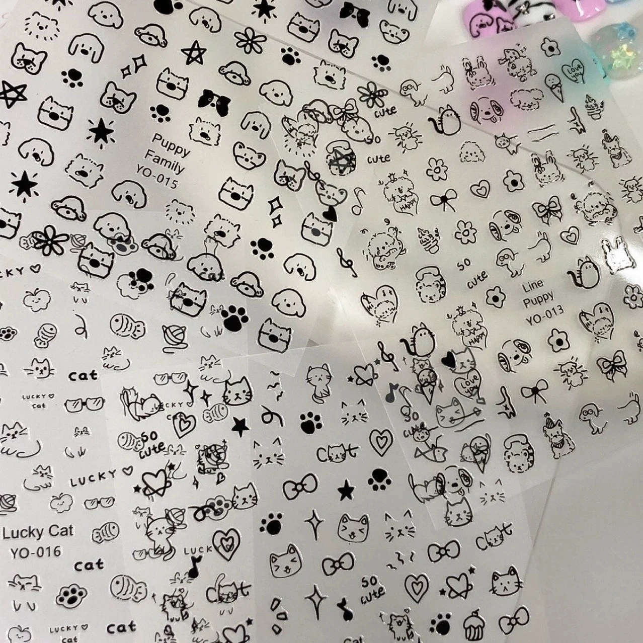 

МИНКЫС прозрачные наклейки с котом и щенком