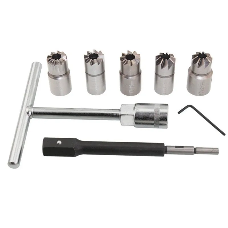 Набор инструментов для очистки сиденья с 7 насадками дизельного инжектора