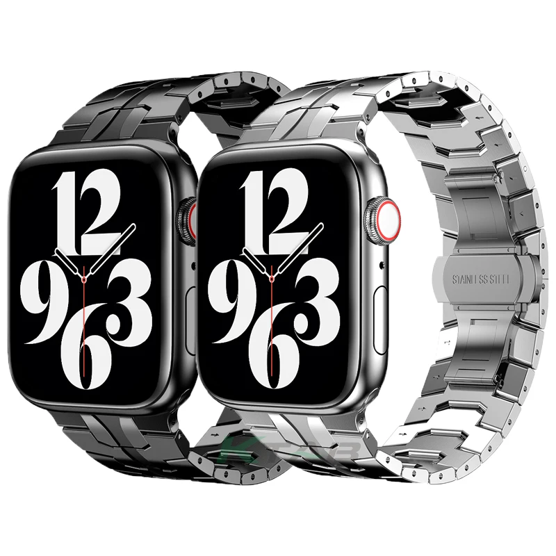 Ремешок металлический из нержавеющей стали для Apple Watch Band 38 мм 40 42 44 роскошный