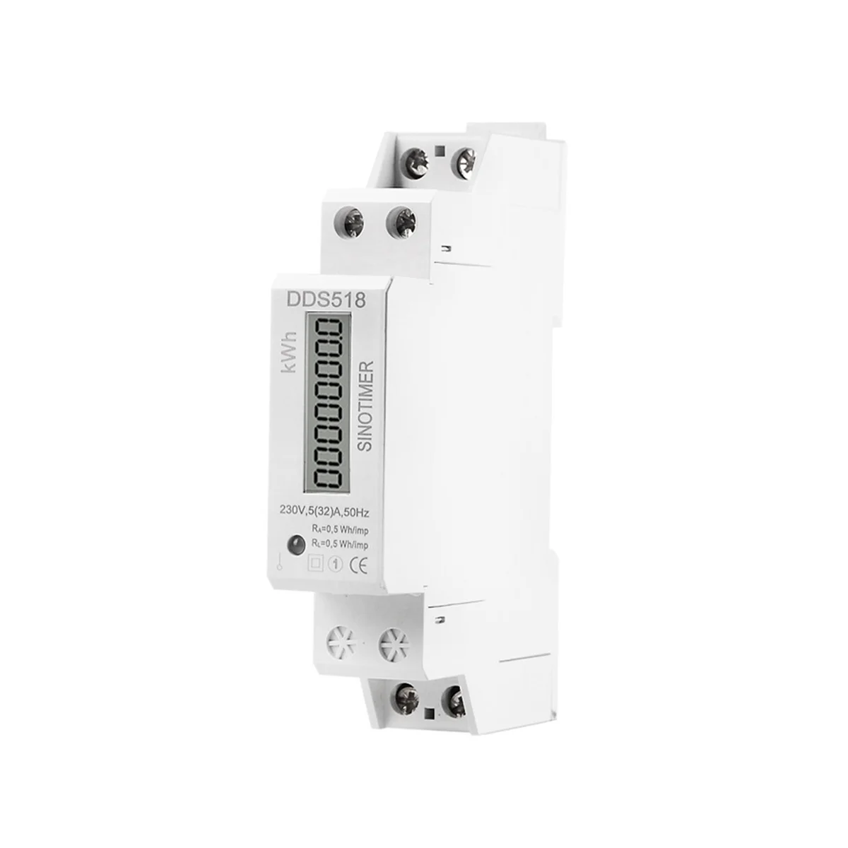 

Single Phase Din Rail LCD Digital Display Electricity Power Consumption Energy Watt Meter Wattmeter KWh 5-32A
