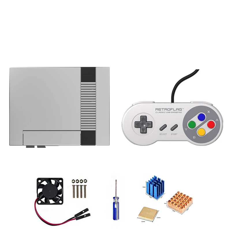 

Retroflag NESPi Case PLUS for Raspberry Pi 3 B+ (B Plus) 2+Retroflag Classic USB Controller-J for Raspberry Pi, Windows, Switch