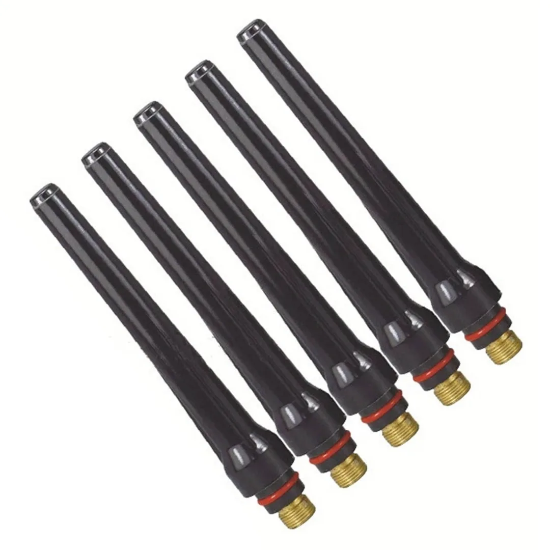 5pcs/Set Long Back Cover Tig Welding Torch for Tig WP 17 18 26 Series Replacement Welder Consumable Parts