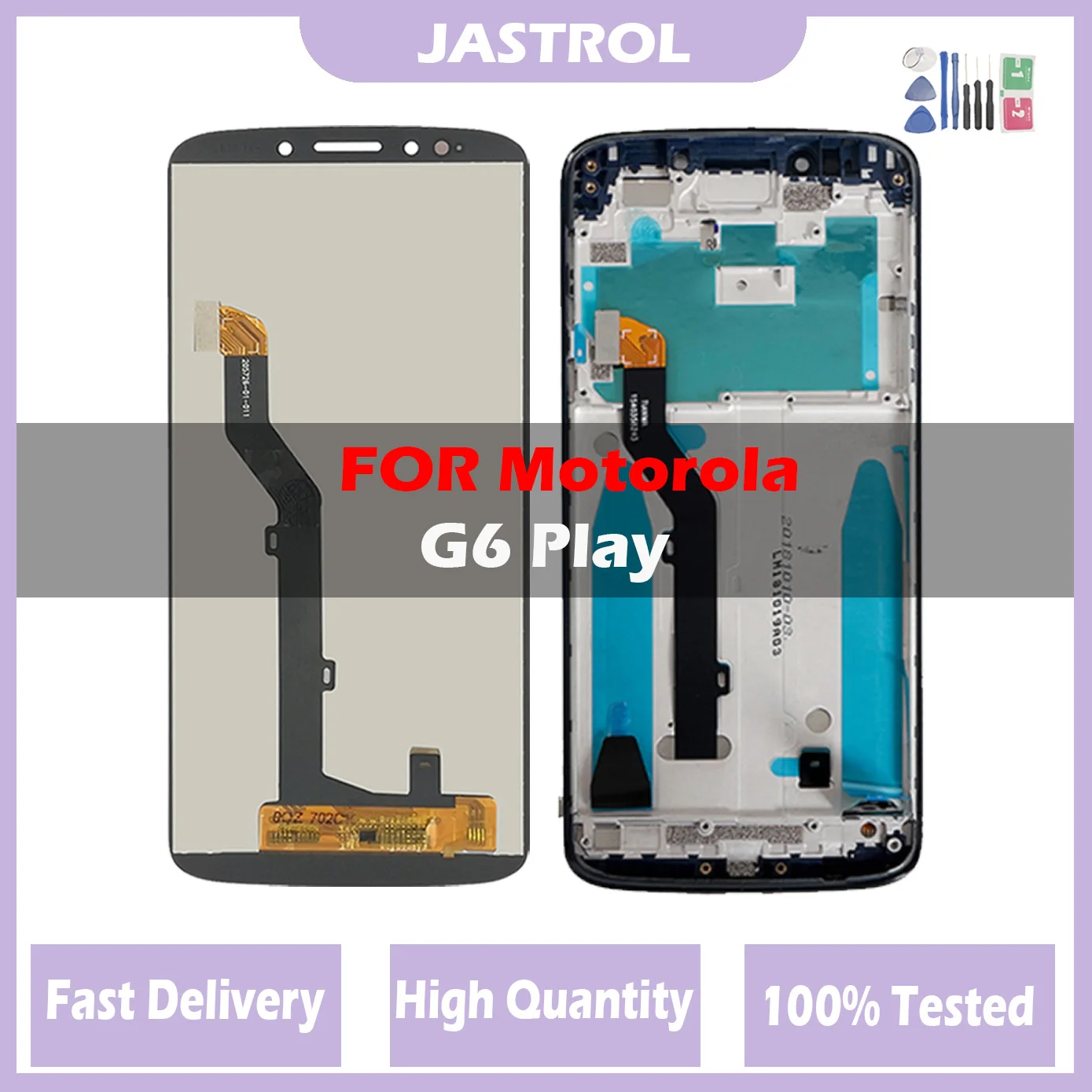 ЖК-дисплей для Motorola Moto G6 Play, дисплей с сенсорным цифровым преобразователем в сборе с рамкой XT, XT1922-3 XT1922-4 LCD