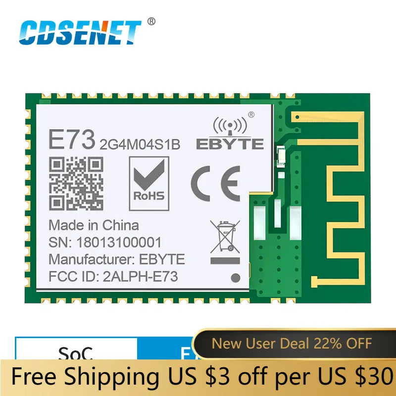 10pc/lot E73-2G4M04S1B nRF52832 2.4GHz Transceiver Wireless rf Module  Ble 5.0 Receiver transmitter Bluetooth Module