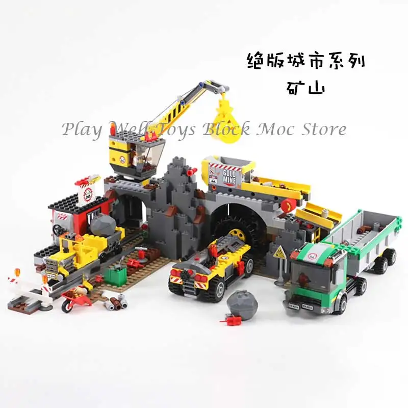 

838PCS Compatible With 4204 The Mine Building Blocks Bricks Model City Series Educational Toys For Kids Christmas Birthday Gift