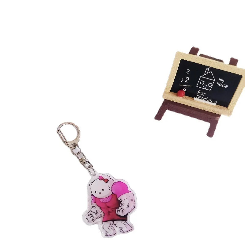 Sanrio Новый Забавный брелок для ключей Kawaii Fat Mymelody Kuromi Hellokitty Yake сумка Подвеска