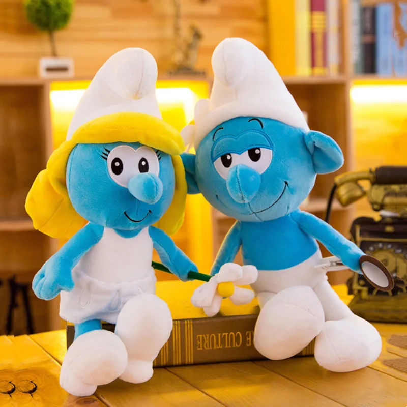 

Disney Plush Smurfs Doll Anime Cartoon Children's Sleeping Soothing Soft Fill Toys Lovely Spirit Children Birthday Xmas Gift