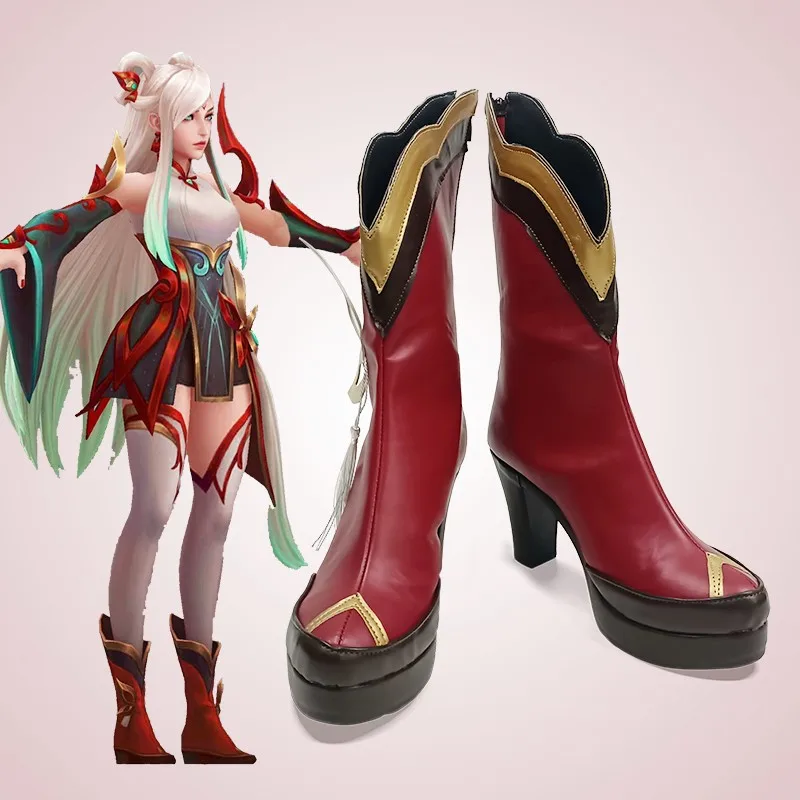 Фото LOL Lrelia 2025 Game Blade Dancer, ботинки для косплея, индивидуальный заказ, обувь для ролевых игр на Хэллоуин, аксессуары для женщин №1