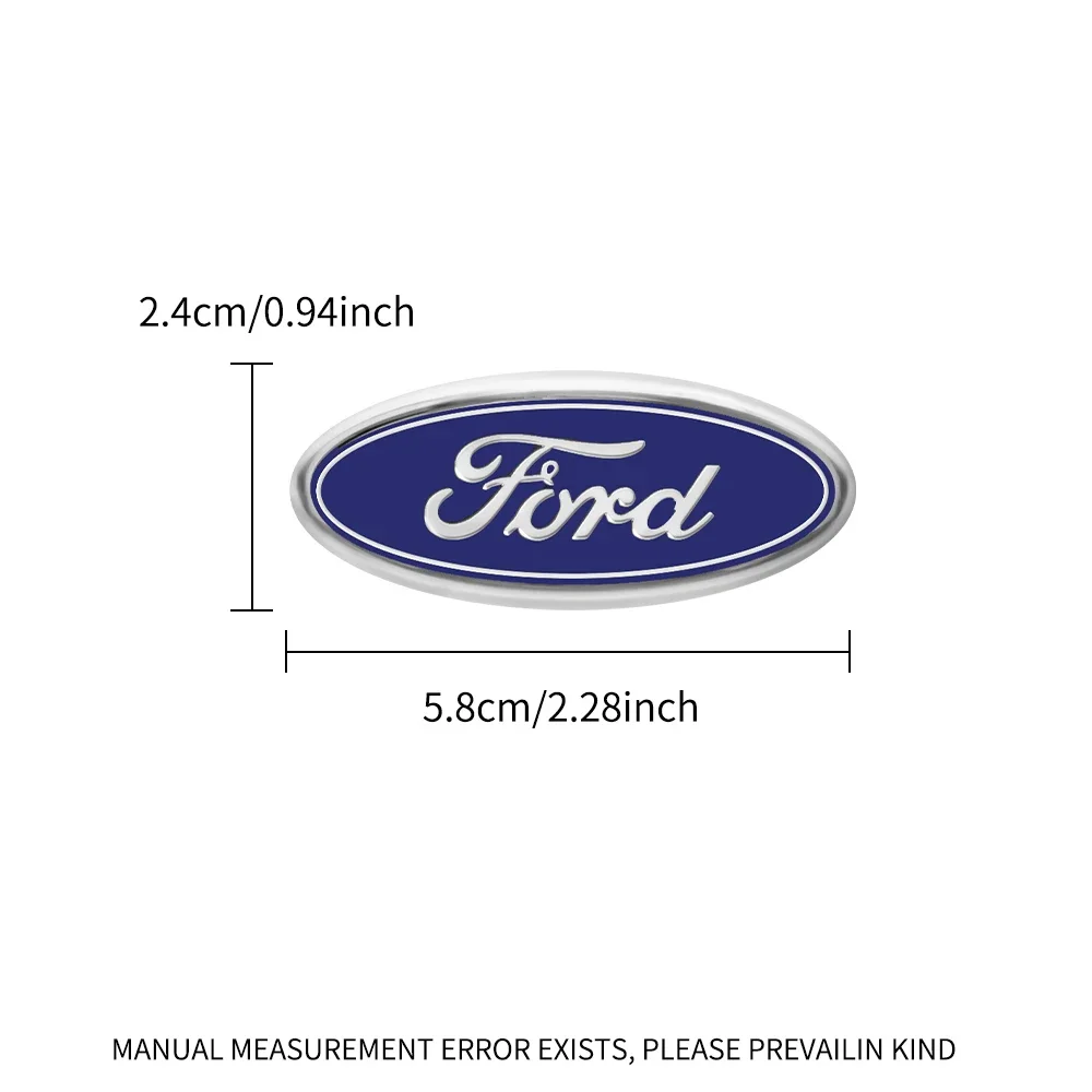 Автомобильный Центр рулевого колеса 58x24 мм для Focus 3 MK2 Fiesta MK7 Mondeo MK4 Fusion эмблема
