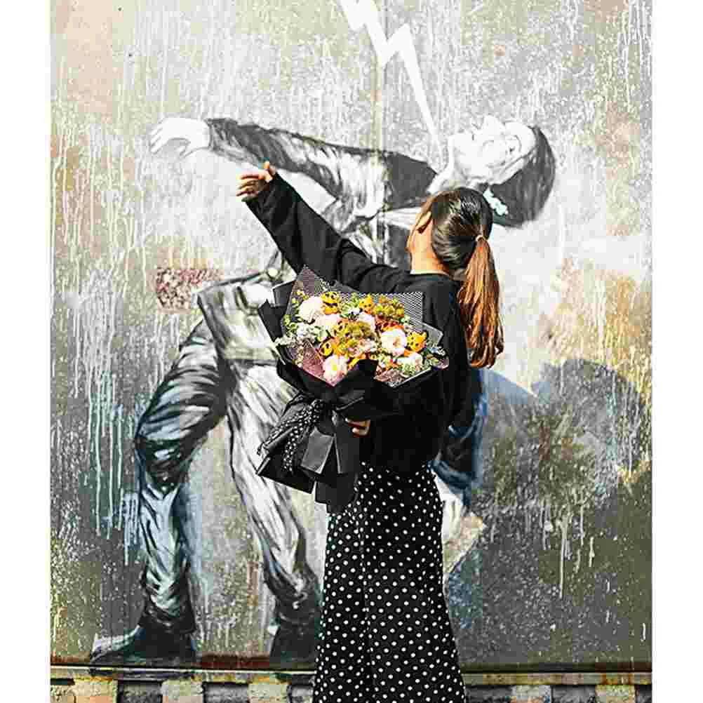 

10 Bouquet Sticks Bright Color Grimace Pumpkin Flower Arrangement for Bouquet Table Planet Vase