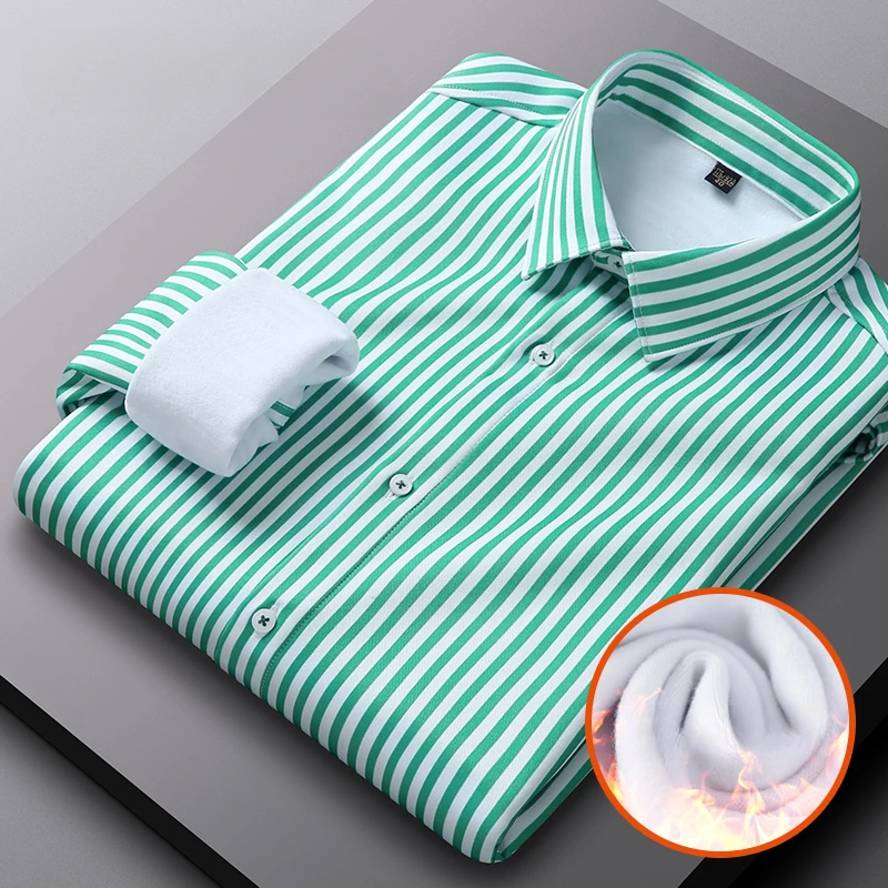 Новинка в рубашке зимние толстые рубашки с длинными рукавами для мужчин