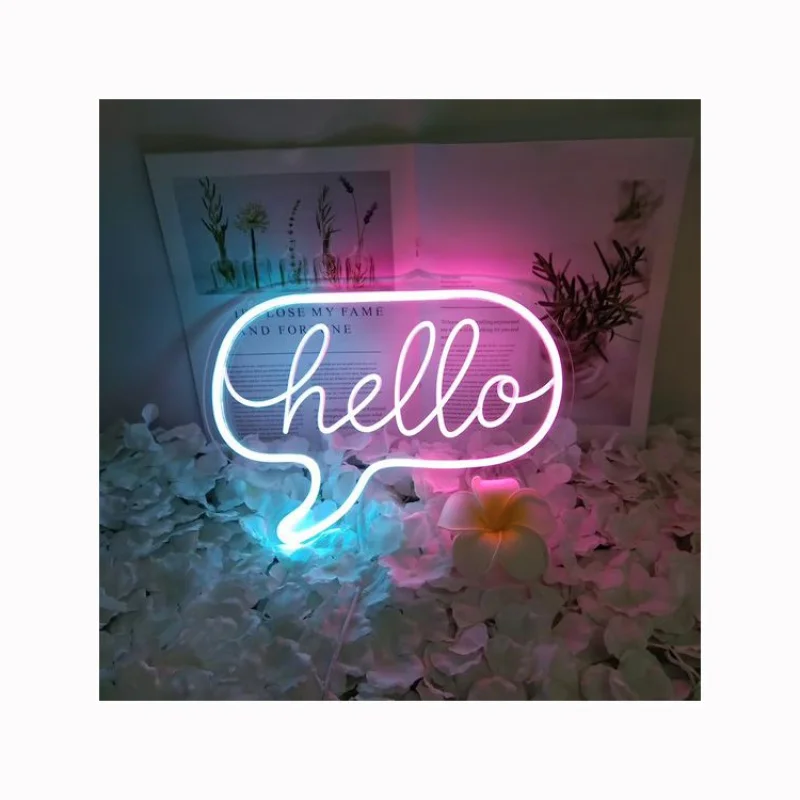 

New Design Handmade custom neon sign led low voltage sign custom made hello creative neon sign