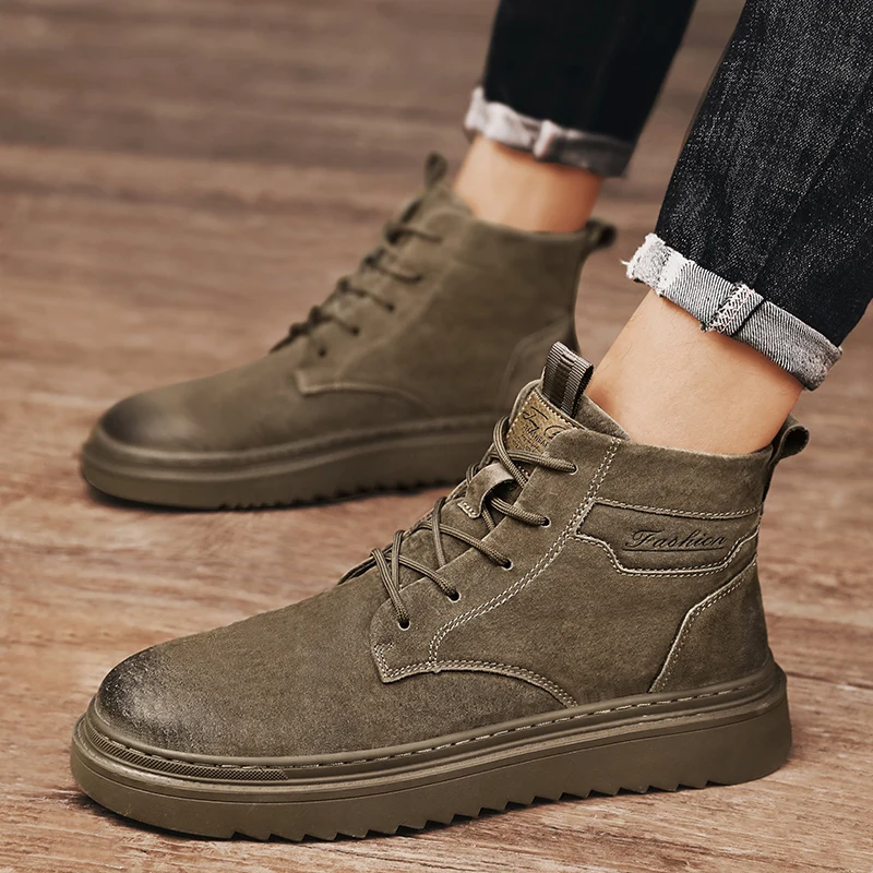 GR-M8188 MARTIN BOOTS WALKING SHOES MEN'S HUNTING BOOTS TACTICAL SHOES DESERT COMBAT ANKLE LEATHER MOUNTAINEERING SHOES