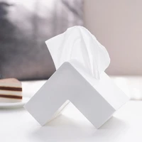 new style nordic right angle desktop napkin paper storage case tissue box holder organizer kitchen livingroom bedroom decor