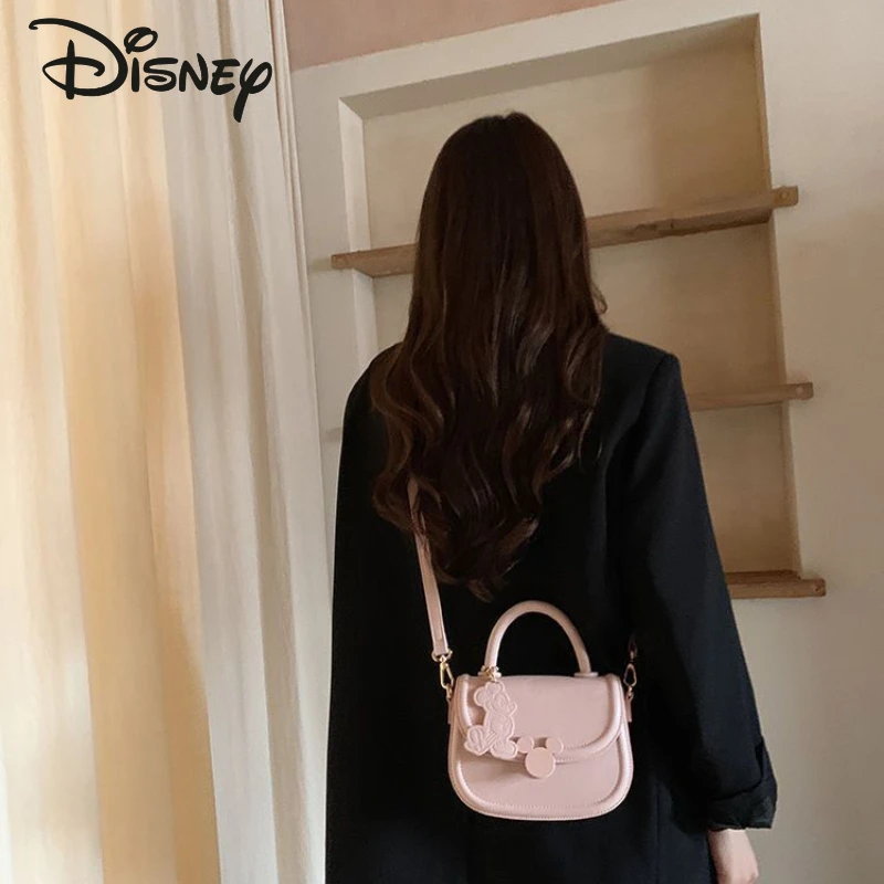 Disney Mickey's New Women's Crossbody Bag Fashionable and Premium Solid Shoulder Bag Small Fresh and Versatile Women's Handbag