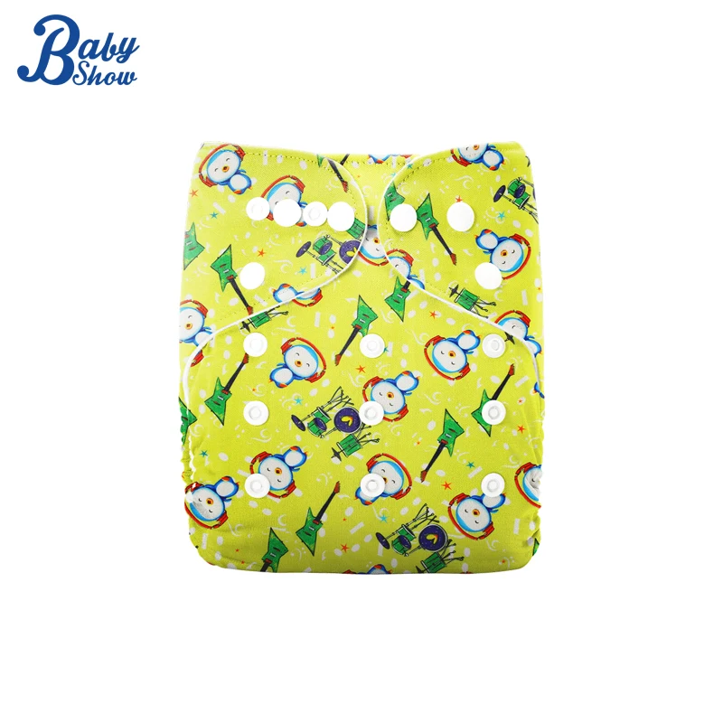 

Baby show Washable Eco-friendly Diapers Ecological No Fluorescence Nappy Cartoon Print Reusable Baby Diapers Fit 3-15 Kg