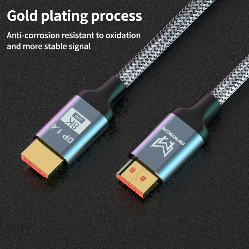 8K порт дисплея 1 4 кабель DP удлинитель двусторонние высокоскоростные видеокабели