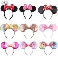 10pcslot wholesales classical polka dot bow mouse ears headband for adult girls birthday party hairband diy hair accessories