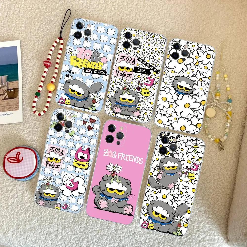 Фото Милый чехол для телефона Z-ZO Friends для iPhone 17 16 15 14 13 12 11 Pro Max Plus, мягкий, персонализированный, сделай сам №1