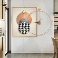 gold round wall clock modern minimalist design art clock creative painting decoration for living room bedroom metallica datejust
